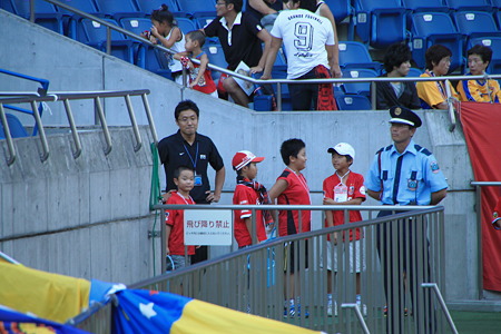 Boys match終了後、お仕事スタート