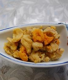蒸しうに(夕食)