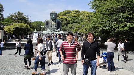 とりあえず記念撮影のおのぼりさん二人