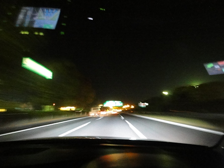 高速、下り～。今日も無事故で帰ってこれた。